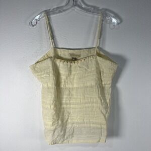 Stetson Women's X-Large Ivory Off-White Beaded Western Boho Tank Blouse